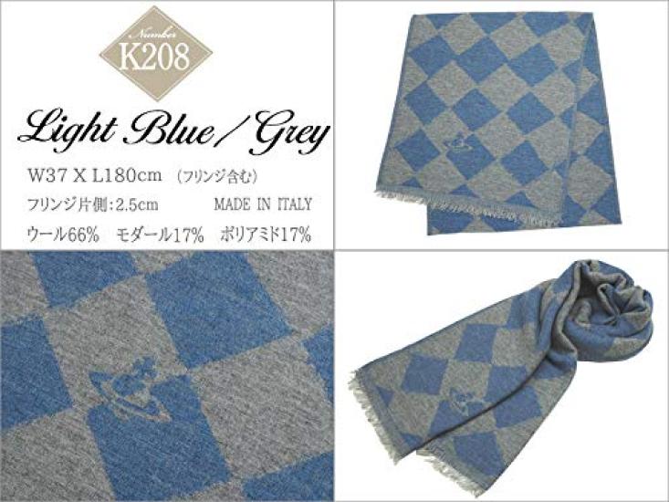 Vivienne Westwood Argyle Scarf Light Blue/Grey (Fashion Accessory, Stole)