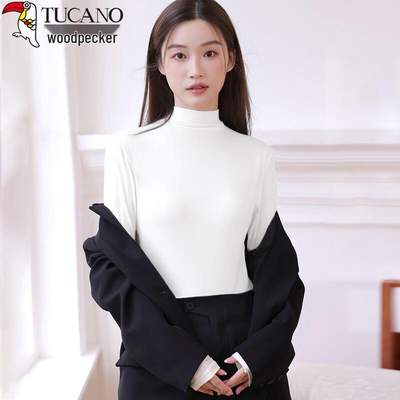 Women s Semi-High Neck Long Sleeve Base Layer Top L
