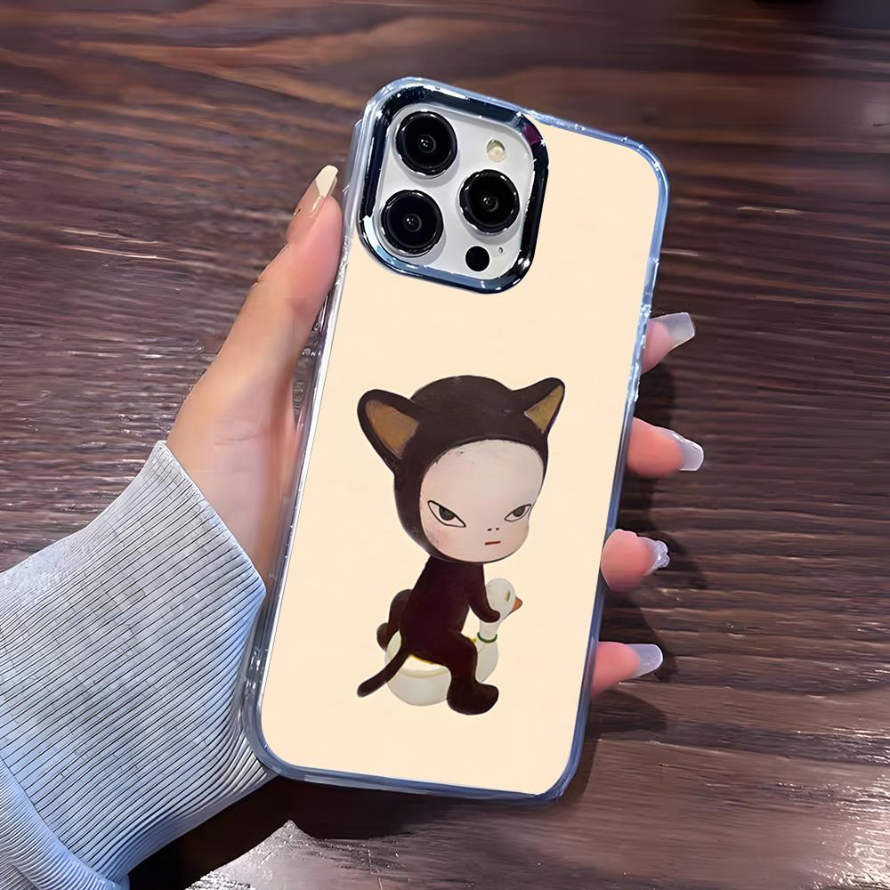 Cute Y-Yoshitomo Nara Phone Case For IPhone 17 Pro Max 16 15 14 Pro Max IPhone 13 Pro Max 11 Plus Transparent Cover