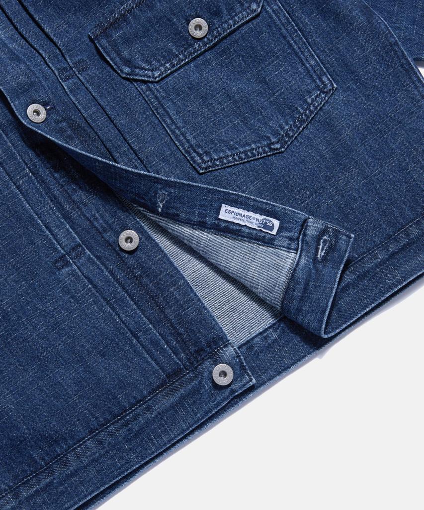 Espionage (Jpn Fabric)Type 1 Kaihara Denim Trucker Jacket Mid Indigo