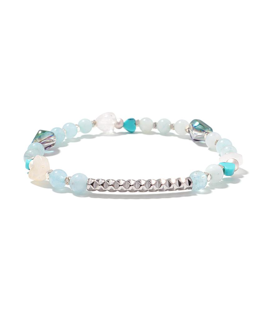 Polalita Ocean Heart Aquamarine Bracelet (Plt-Br-142_Skb)