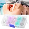 100Pcs Rubber Steel Dental Polishing Cup Mixed Color Polisher with Storage Box