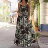 Women's Slip Dress Maxi Long Dress Skeleton Pattern Print Dress Spring & Summer Leisure Vacation