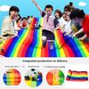 Spiel für Eltern und Kinder Regenbogen Rutschtuch Outdoor-Sport Team Building Ausrüstung Kindergarten Sportwettkampf Aktivitäten Spielzeug