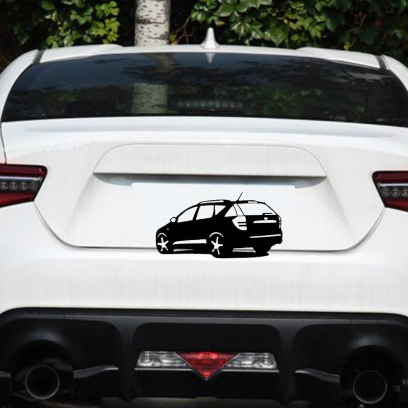 Funny Cartoon Car Silhouette Vinyl Car Sticker / Decal for Car Window ...