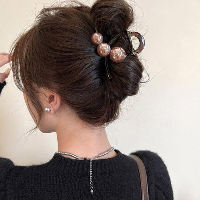 Women s Half Ball Hair Clip Outing Style transparency