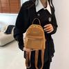 Stylish And Durable Black Suede Backpack For Women Perfect For Everyday Use And Travel