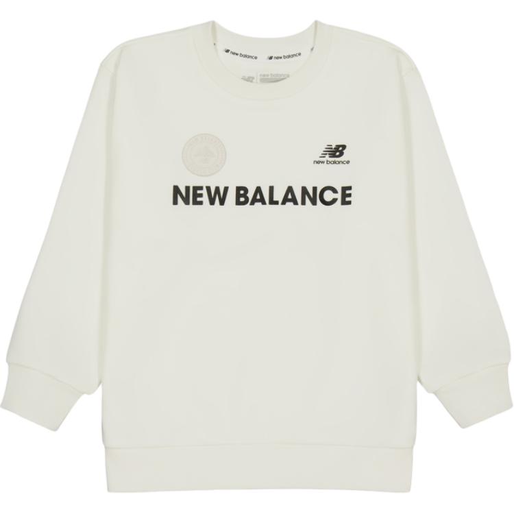 New Balance Sweatshirt NB Fleece Lined Crew Neck Fashion Comfortable Beige Kids 7ZE42053-IV 120