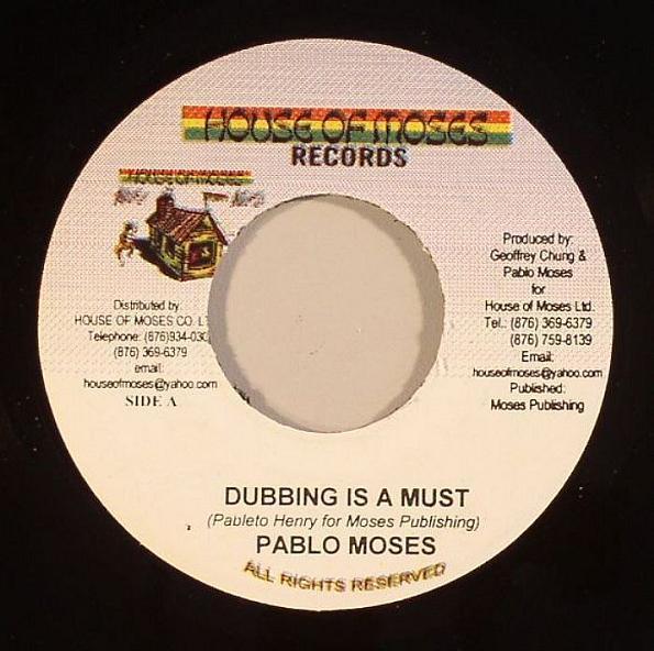 

7inch Record PABLO MOSES Dubbing Is A Must NONE House Of Moses 2008 Jamaica Reggae Ska Dub Used