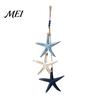 Nautical Hanging Ornaments Lighted Wooden Fish Starfish Wall Decor, Beachy Decor with Warm Coastal LEDs, for Bathroom Porch Beach House Natural