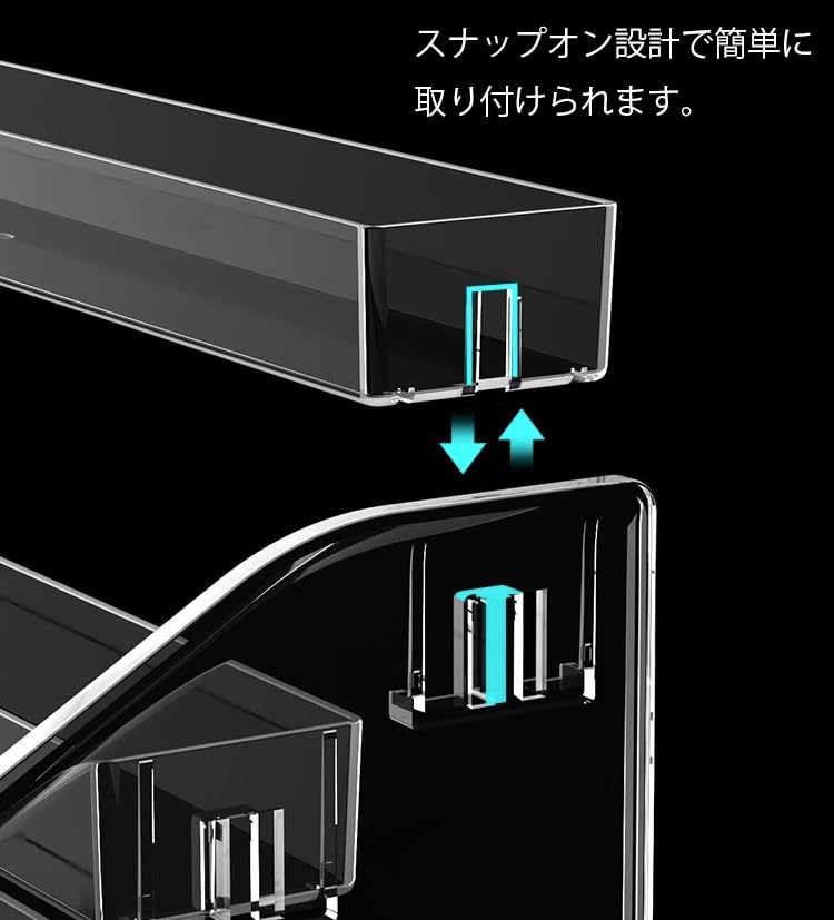 31cm long acrylic display case with tiered acrylic Convenient Large clear storage and display Perfect for displaying small and nail 0 5-tier, casing.