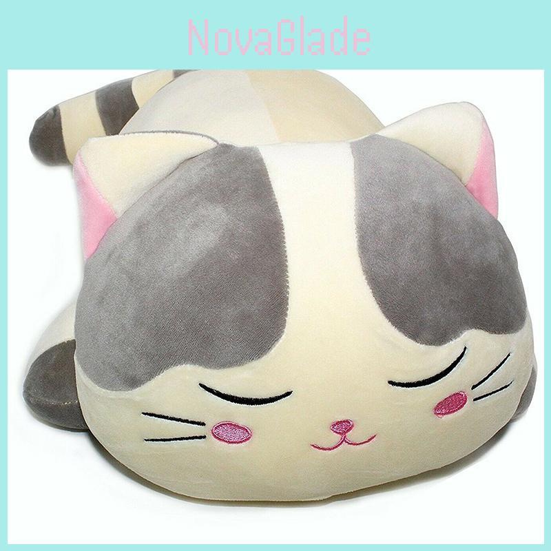 Adorable Soft Animal Cartoon Pillow Cushion With Cute Fat Cat Plush Design
