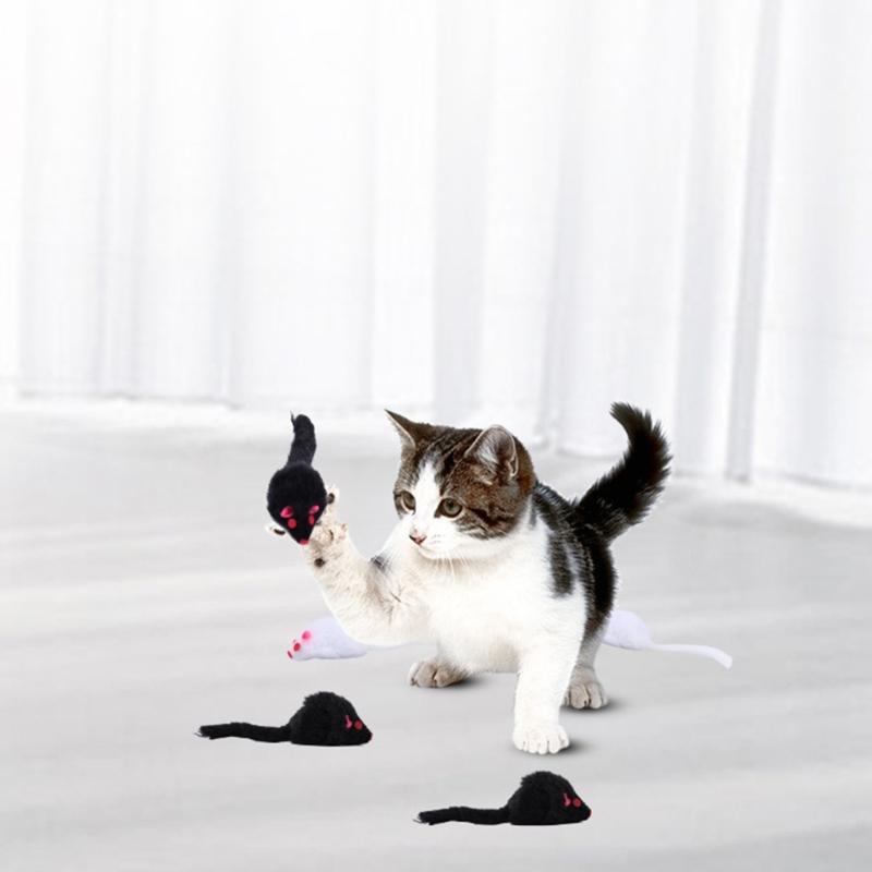 Mice Cats Toys Rattle Mouse for Indoor Cats Kitten Squeak Interactive Rats Toys for Catch & for Play Training Bite-Re