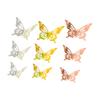 12 Pcs 3D Butterfly Wall Decor 3 Sizes Removable Hollow Mural Stickers for Bedroom Living Room Birthday Party Cake Decoration