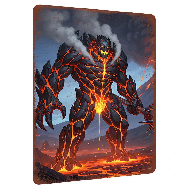 

Volcanic Giant Metal Wall Art Decorative Painting for Living Room Study Creative Home Decoration Ornament 20x30cm（7.8x11.8inch）