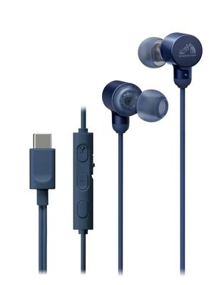 JVC Kenwood Victor Auricolari Cablati con Microfono Alta Risoluzione Custodia per il Trasporto Tipo C Canale USB Blu HA-FR29UC-A Tipo-C 1,2 m HA-FR29UC