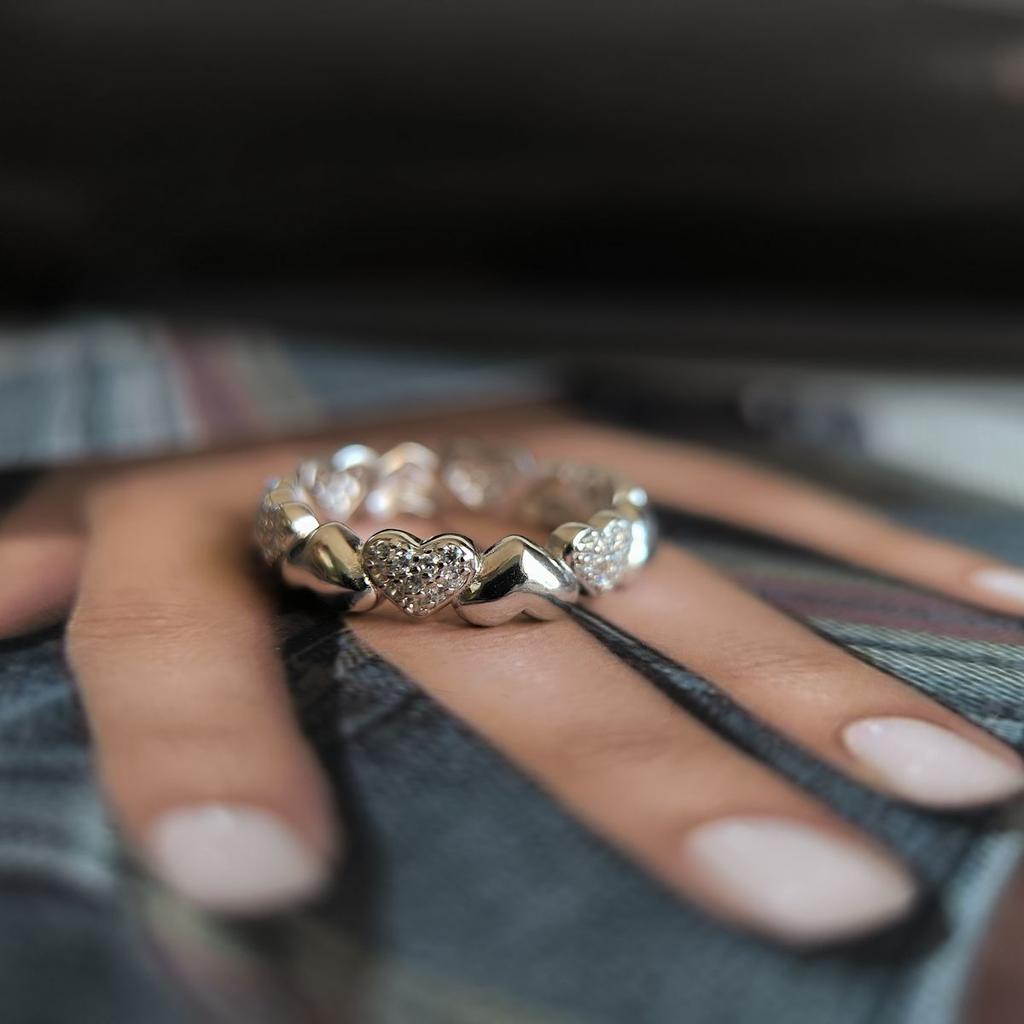Silver Ring with Cubic Zirconia, Product Weight 3.28 G (2192855)