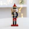 Artisanal Wood Nutcrackers Puppet 16cm Traditional Christmas Centerpieces Decorative King Soldier Figure Toy Ornament