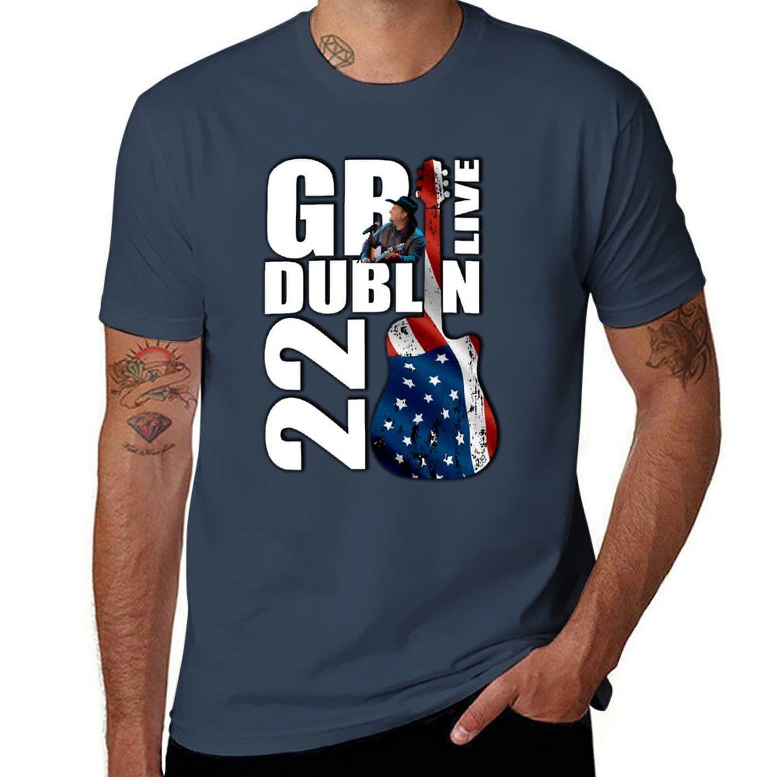 Garth Brooks GB Live Dublin 2022 Stadium tour Classic TShirt Daily Casual Short Sleeve Tee Shirt S