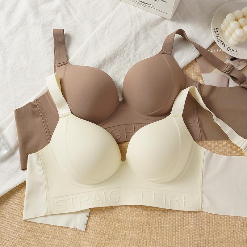 M-2XL Bezešvé push-up tílko Podprsenka bez kostic pro ženy Plus size Široká strana Stahovací podprsenka Tenká Kulatá košíčková Podprsenky proti povisnutí