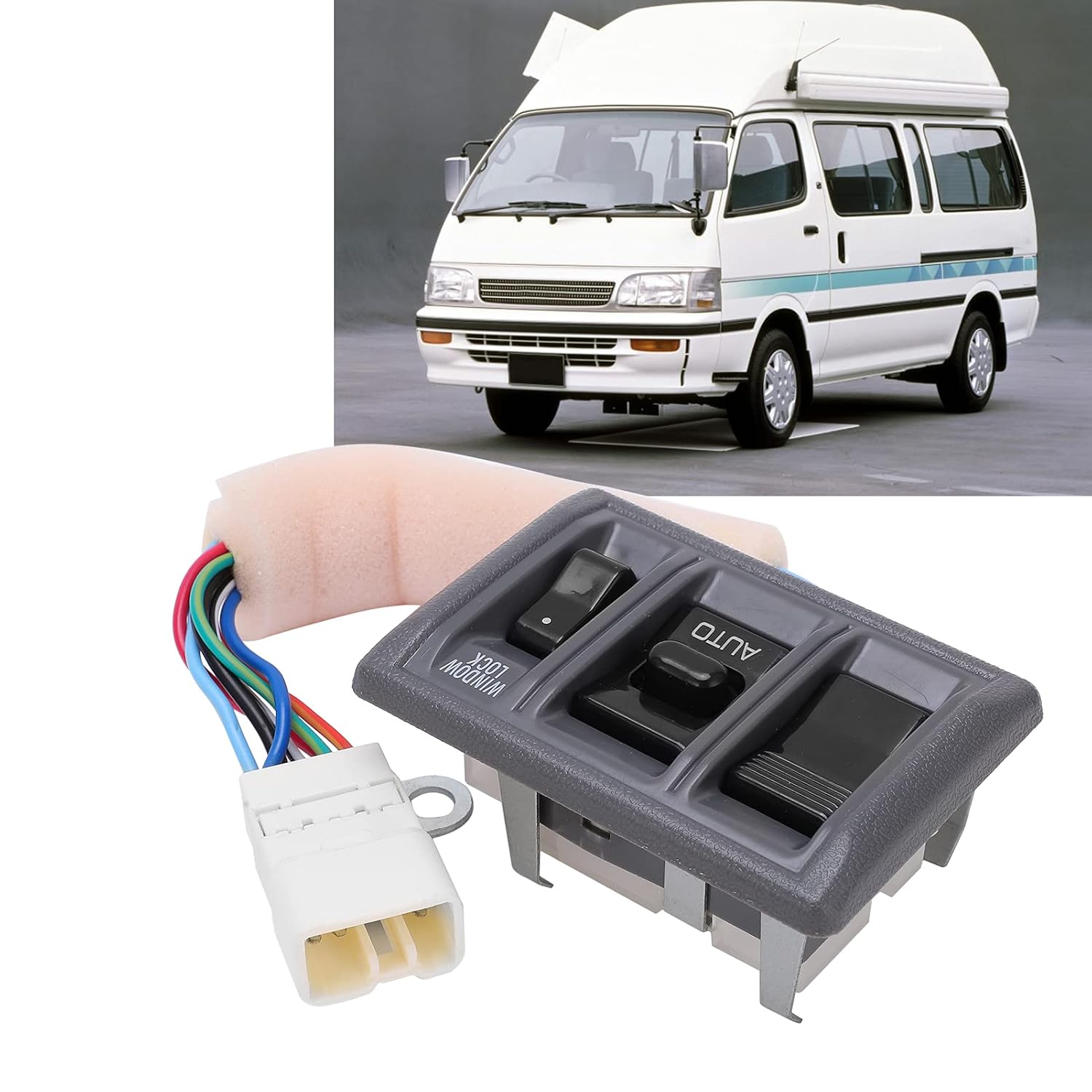 Electric Window Switch Car 84820‑26021 Window Control Switch Vehicle Window Control Button for Hiace 1989‑2006