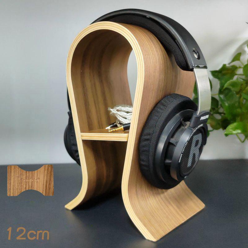 Head Mounted Headphones Solid Wood Storage Holder Walnut Birch U-shaped Eardphone Storage Stand Headset Display Rack Decoration