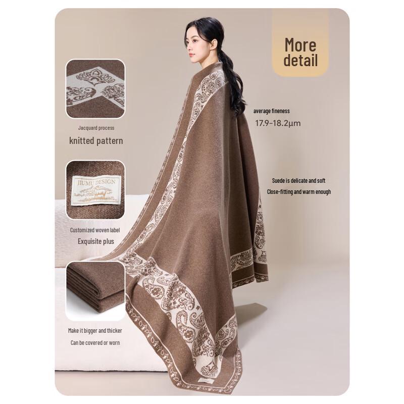 JIUMU Luxury Wool Blanket