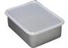 Taniguchi Metal Rapid Cooling Aluminum Storage Container with Deep X Made In for Food Preparation Lid, Type, 24.2 18.2 Cm, Large, Japan, Stackable,