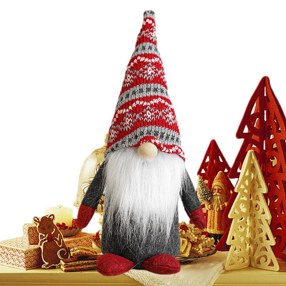 Holiday Gnomes Handmade Figurines Statue Doll Christmas Gnome Decoration For Garden Window Home Indoor Halloween Table Holiday