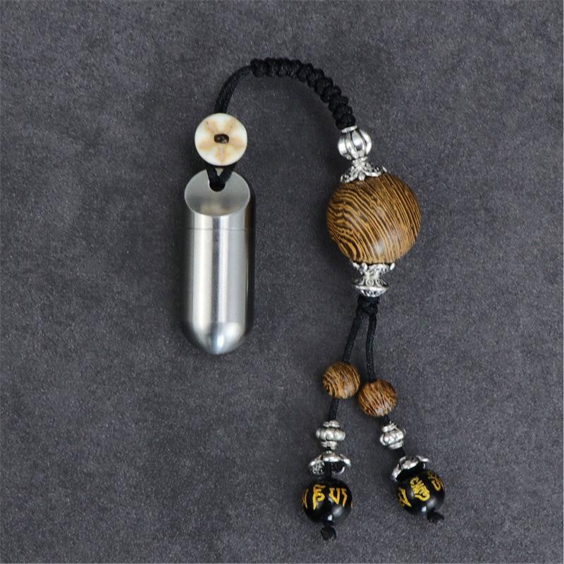 Titanium Alloy Waterproof Portable Pill Bottle - Small Sealed Outdoor Medicine Capsule Box