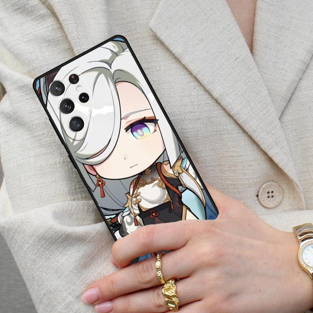 Genshin Impact Shenhe Cell Phone Case for Samsung Galaxy S26 Ultra S25 S24 S23 S22 S21 S20 Note10 Cover