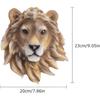 ULTNICE Rustic Resin Lion Head Wall Hanging Decor: Animal Head Wall Sculpture for Bedroom, Living Room, and Indoor Spaces