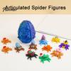 Collectible Spider Toys Halloween Figurine, 3D Printed Articulated Joint with Glow Spooky Home Decorations in Dark Eggs, Decor for Party, Sensory