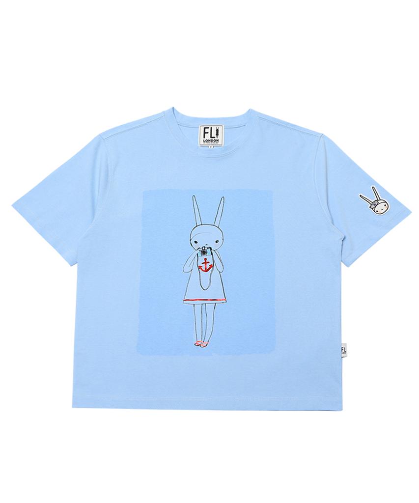 Pipilapin Women'S Marine Look One-Piece Drawing Basic T-Shirt/Fs2Wts18W Blue