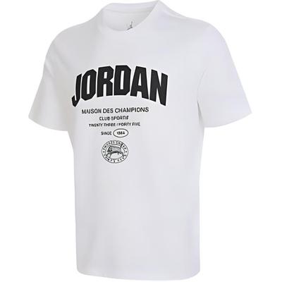 Jordan J Sprt Wm Df Ss Tee T-shirt à manches courtes et col rond avec imprimé de lettres pour homme Hauts Blanc FZ1926100