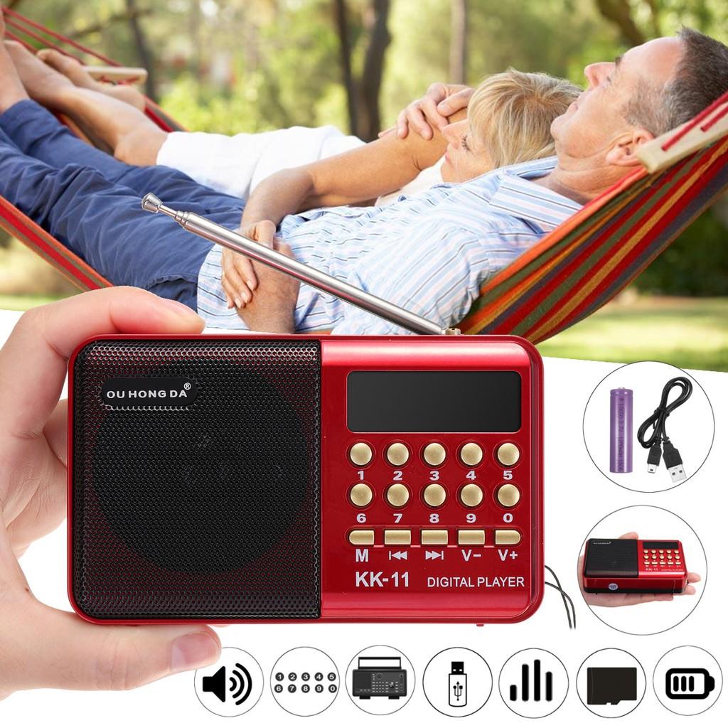 3W DC 5V 1200mAH Mini Tragbares Radio Handheld Digital FM USB TF MP3 Musik Player Lautsprecher Wiederaufladbare Drahtlose Aufnahme
