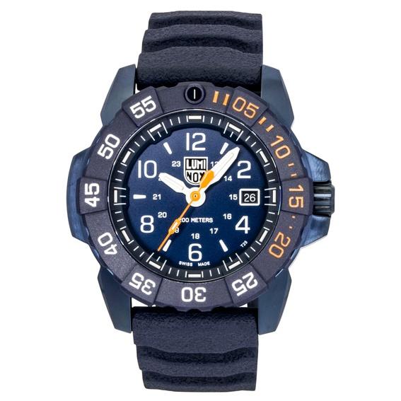 Luminox Navy Seal Rubberen Band Blauwe Wijzerplaat Kwarts Duikershorloge XS.3253.CB.NSF.2 200M Herenhorloge blauw