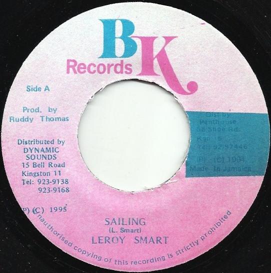 7inch Record LEROY SMART  Sailing NONE BK 1995 Jamaica Reggae Ska  Dub Used