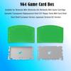 Cartridge Cassette Housing Protective Cover Case for N64 with Screws Kit Game Console Cartridge Card Protector Shell