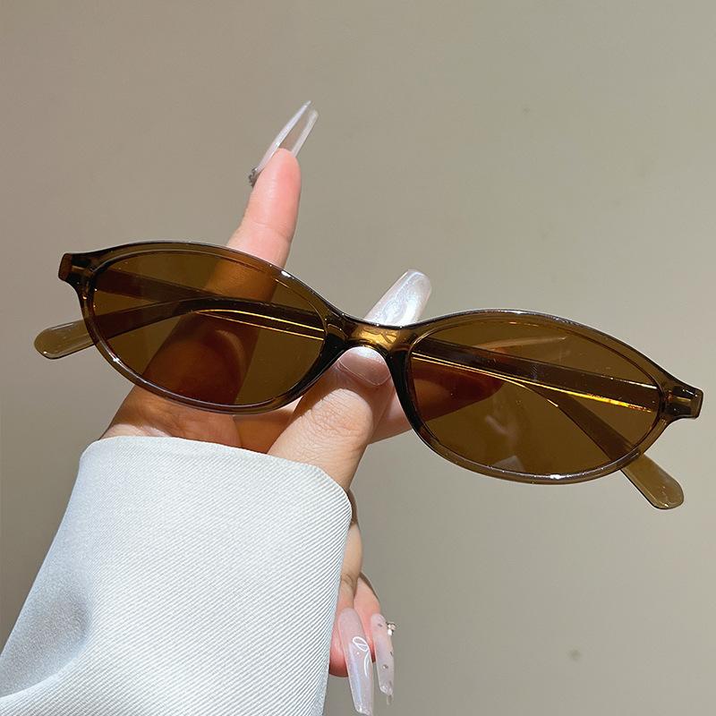 Retro Fashion Oval Small Frame Sunglasses Women'S Street Sunglasses Personalized Trendy Sunglasses