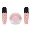 Karaoke Machine Rechargeable Portable Bluetooth 5.3 Karaoke Speaker with 2 Wireless Microphones Colorful Lights 5 Sound