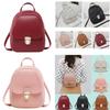Mini Mochila Feminina Mochila de Couro PU Mochila Escolar Bolsa de Mão Bolsas de Ombro