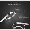 Metal Zip Ties Stainless Steel Heavy Duty Cable Ties 4.6mm Multipurpose Exhaust Wrap Self-Locking Cable Wire Ties Fastening Ring