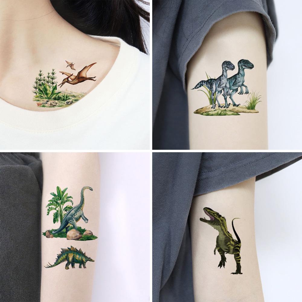 Dinosaurier Tyrannosaurus Rex Wasserdichte Tattoo-Aufkleber für Kinder - Langlebige Gesichts- & Arm-Abziehbilder