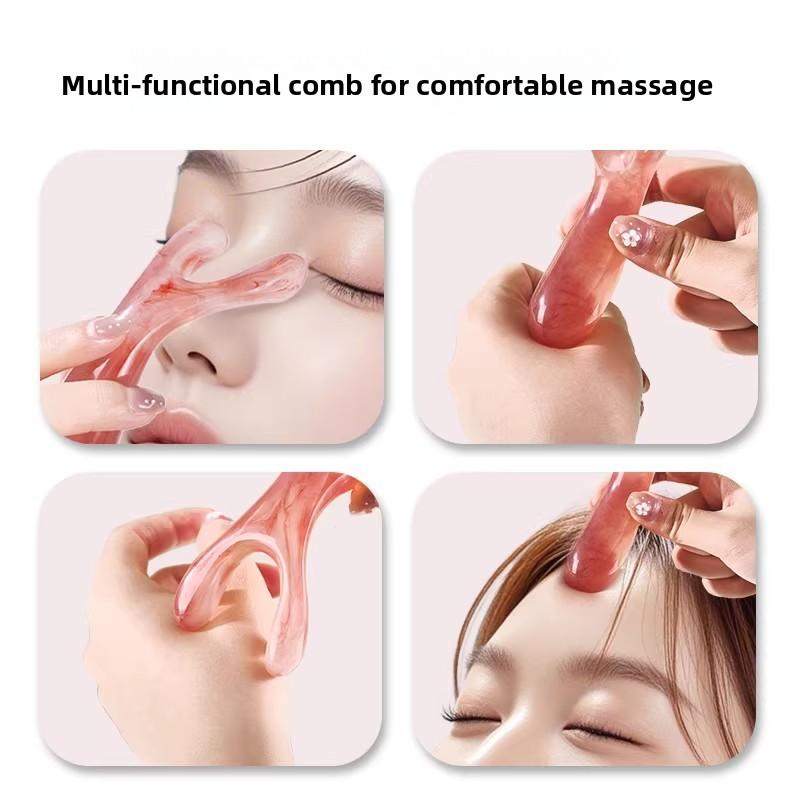 Nose Brush, Eye Massager, Nose Bridge Scraper, Ear Scraper, Facial Universal Scraping and Stretching Rod