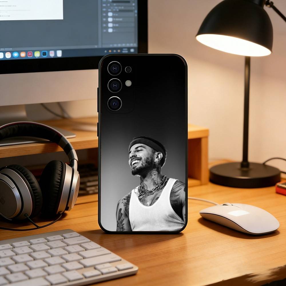 Singer R-Rauw Alejandro Phone Case For Samsung S25,S24,S21,S22,S23,S30,Ultra,S20,Plus,Fe,Lite,Note,10,Black Cover