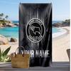Derby County Gepersonaliseerde Bedrukte Strandlaken Voetbal Logo Steun Aangepaste Naam Tekst Absorberend Handdoek Voor Sport Reizen Speciaal Cadeau