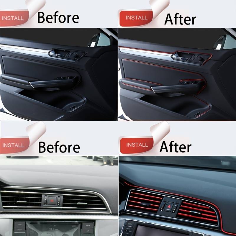 Universelle Autoleisten Dekoration Flexible Streifen 5M/3M Innenraum Autoleisten Autoabdeckung Zierleiste Armaturenbrett Tür Auto-Styling