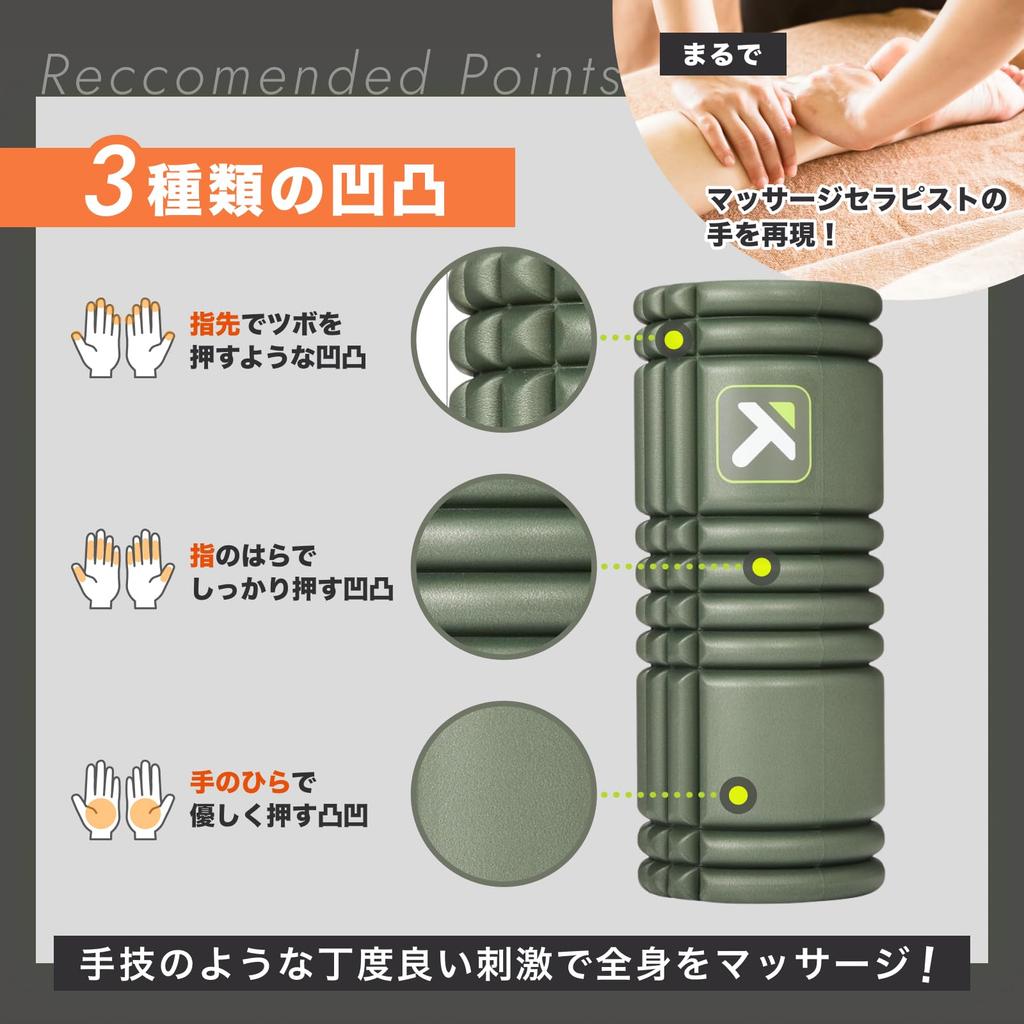 TRIGGERPOINT Grid Foam Roller, Stretch Roller, EVA Material, Heavy-Duty, Sports & Desk Work Compatible, Mint
