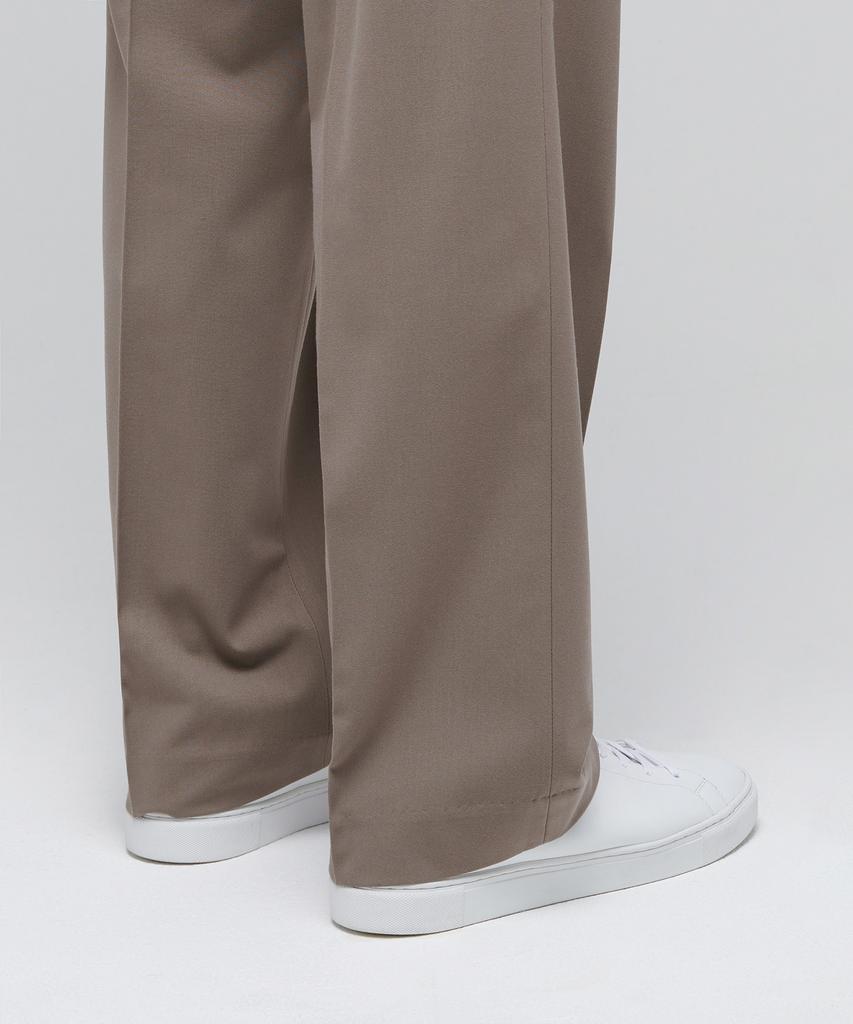 Musinsa Standard Lightweight Wide Hidden Banding Slacks [Dusty Beige]